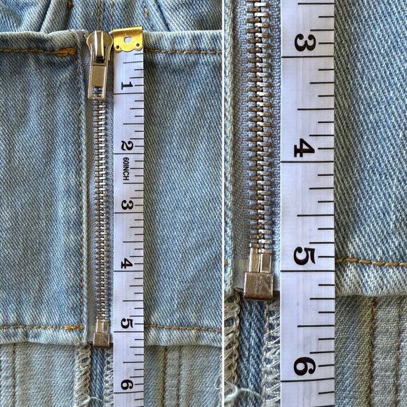 Petite Light Blue Wash Denim Corset Top Size 00 Halter Neck PrettyLittleThing - Picture 5 of 7